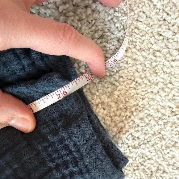 Eileen Fisher Cotton Gauze Jumpsuit Womens S Blue Beach Casual Short Sleeve - Picture 7 of 10